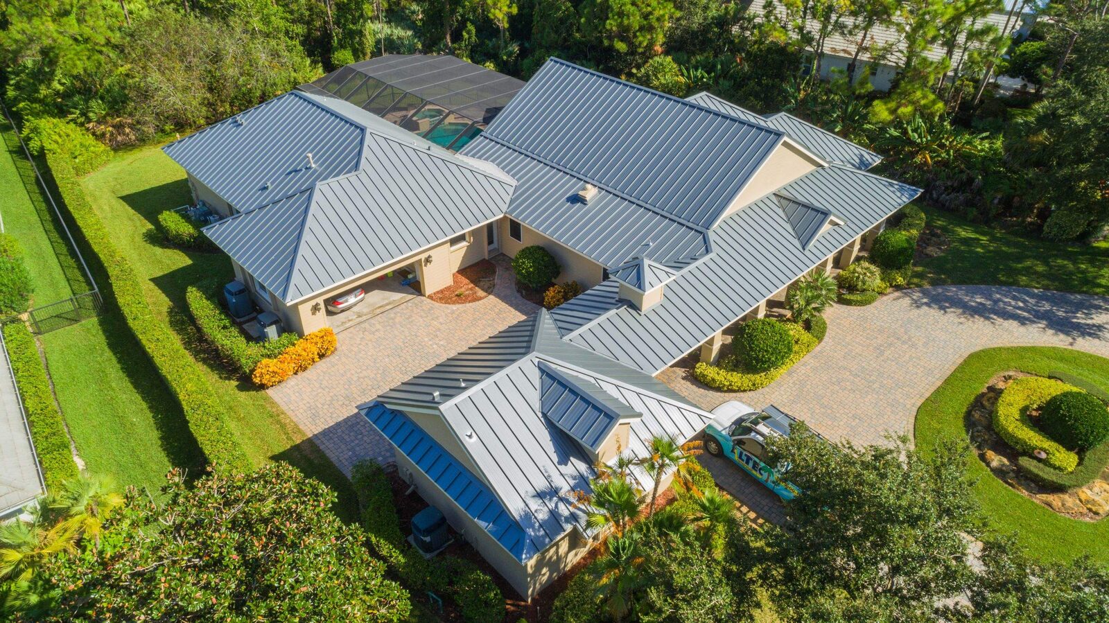 Residential metal roof installation