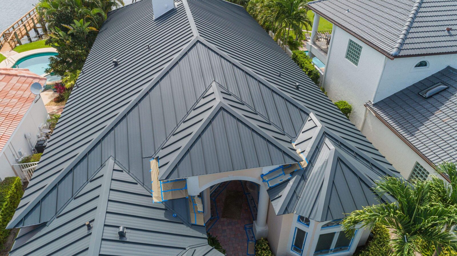Home with a durable metal roof